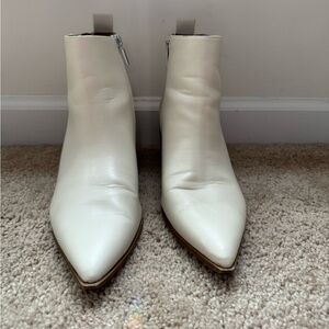 Faux Leather Pointed Ankle Booties